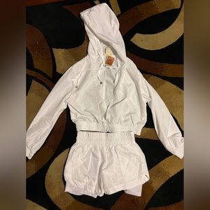 White shorts set